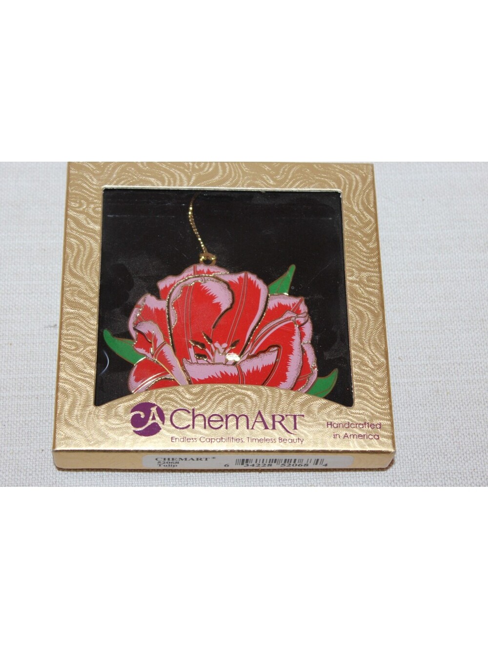 NEW ChemArt Tulip Ornament #52068 Handcrafted in America Metal Ornament w/ Box